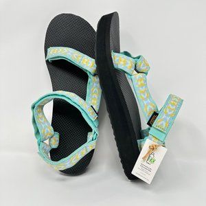Teva Womens Midform Universal Sandals Size 11 Triton Cascade Aqua Yellow Blue
